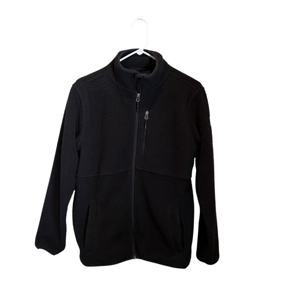Black Fleece Zip-Up Jacket